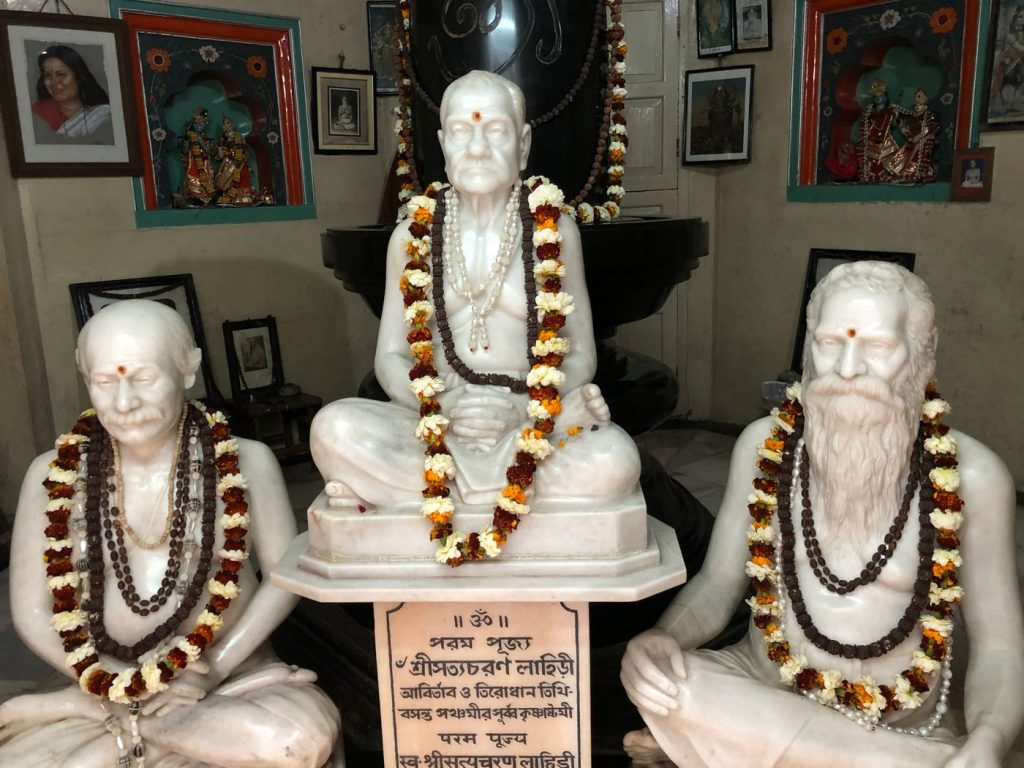 The three murthis of the Kriya Lahiri Mahasaya Lineage in Varanasi