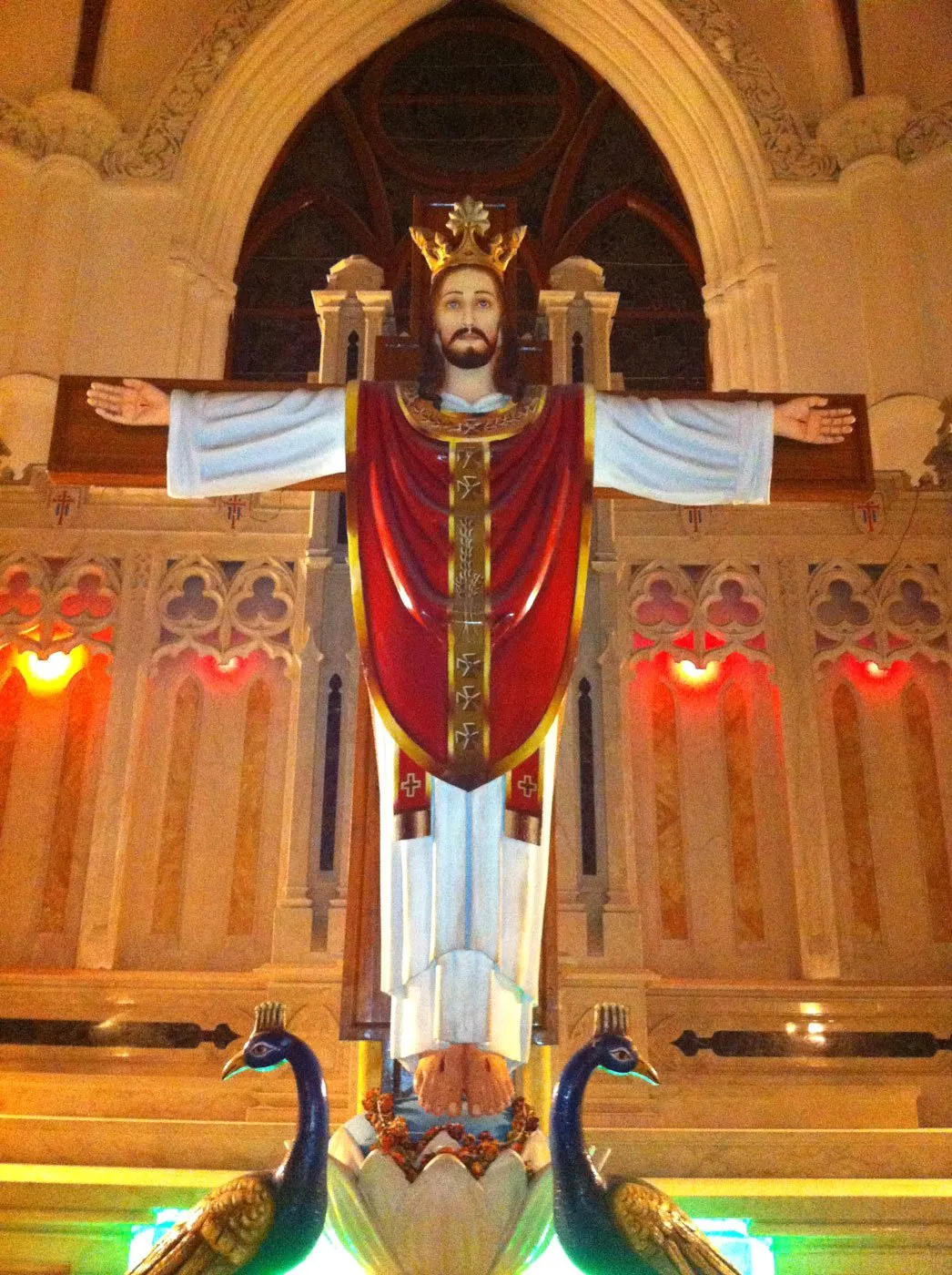 Jesus, and peacocks
