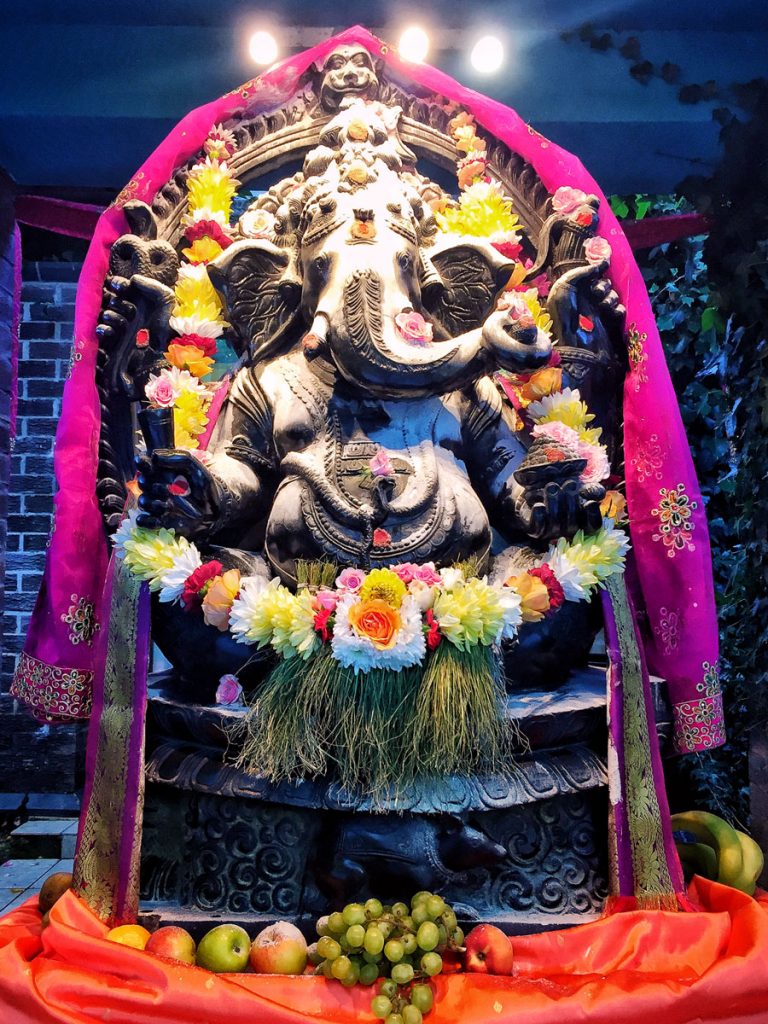 A murthi of Ganesha at Skanda Vale
