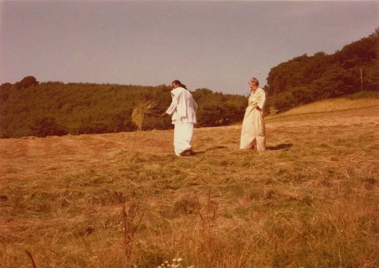 Guru Sri Subramanium working in the fields at Skanda Vale